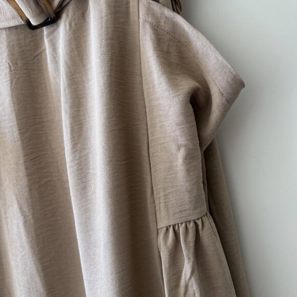 Nina Leonard Women’s Sleeveless Belted Dress Khaki 2X Pockets Plus Size - Picture 3 of 8